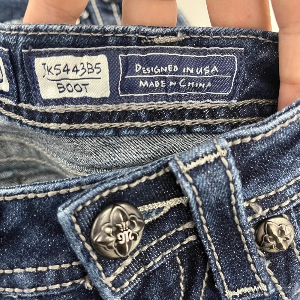 Miss Me Bootcut Jeans Kids Size 10 Dark Wash Embellished JK5443B5